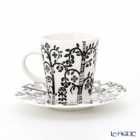 イッタラ（iittala） タイカ ブラック エスプレッソカップ＆ソーサー 100ml