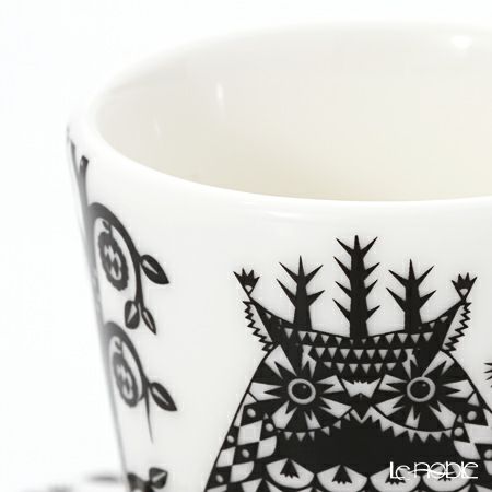 イッタラ（iittala） タイカ ブラック エスプレッソカップ＆ソーサー 100ml