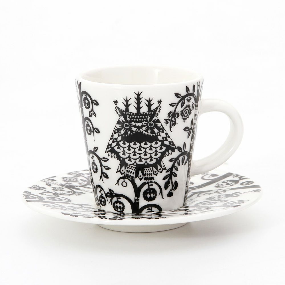 イッタラ（iittala） タイカ ブラック エスプレッソカップ＆ソーサー 100ml