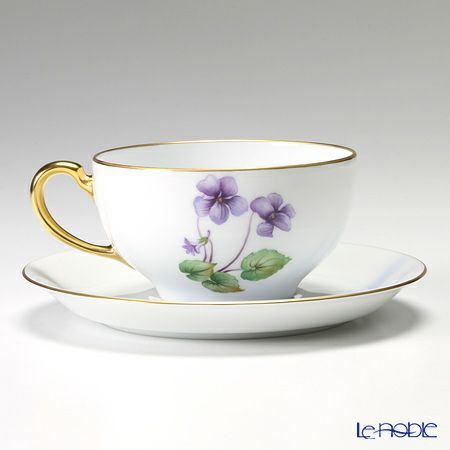 大倉陶園 富士山に咲く高原の花 碗皿（カップ＆ソーサー） 6客セット 89CU／E133