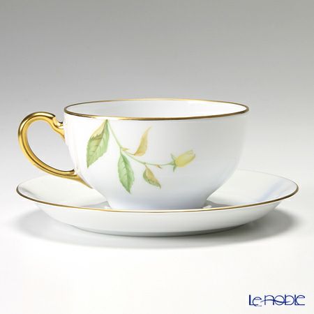 大倉陶園 富士山に咲く高原の花 碗皿（カップ＆ソーサー） 6客セット 89CU／E133