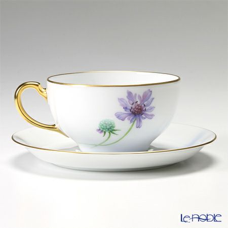 大倉陶園 富士山に咲く高原の花 碗皿（カップ＆ソーサー） 6客セット 89CU／E133