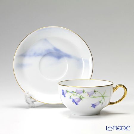 大倉陶園 富士山に咲く高原の花 碗皿（カップ＆ソーサー） 6客セット 89CU／E133