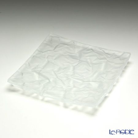 小松誠デザイン COM CRUMPLE フロスト プレート（L） 18.5cm