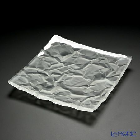 小松誠デザイン COM CRUMPLE フロスト プレート（L） 18.5cm