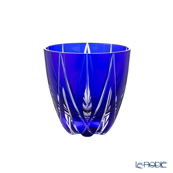 【伝統工芸】田島硝子 江戸切子 星華紋 ぐい呑み 瑠璃 75ml TK21-301-1B