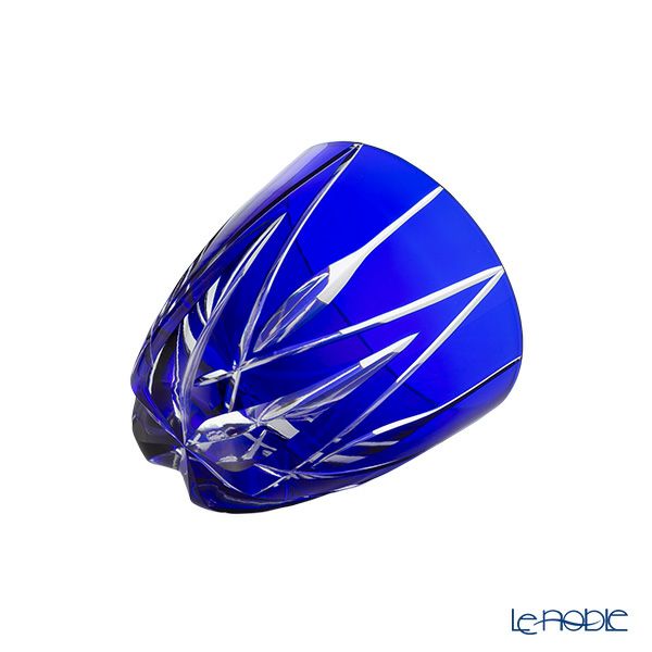 【伝統工芸】田島硝子 江戸切子 星華紋 ぐい呑み 瑠璃 75ml TK21-301-1B