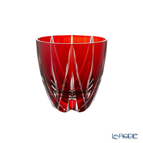 【伝統工芸】田島硝子 江戸切子 星華紋 ぐい呑み 銅赤 75ml TK21-301-1R