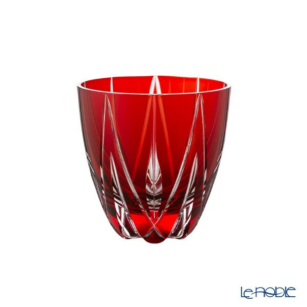 【伝統工芸】田島硝子 江戸切子 星華紋 ぐい呑み 銅赤 75ml TK21-301-1R