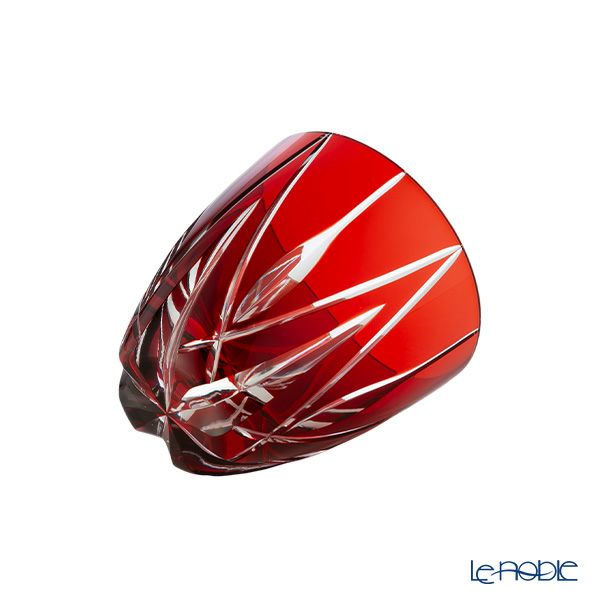 【伝統工芸】田島硝子 江戸切子 星華紋 ぐい呑み 銅赤 75ml TK21-301-1R