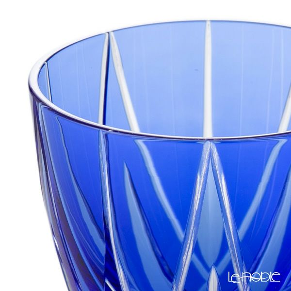 【伝統工芸】田島硝子 江戸切子 星華紋 ぐい呑み 青藍 75ml TK21-301-1A