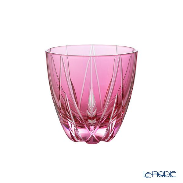 【伝統工芸】田島硝子 江戸切子 星華紋 ぐい呑み 金赤 75ml TK21-301-1P