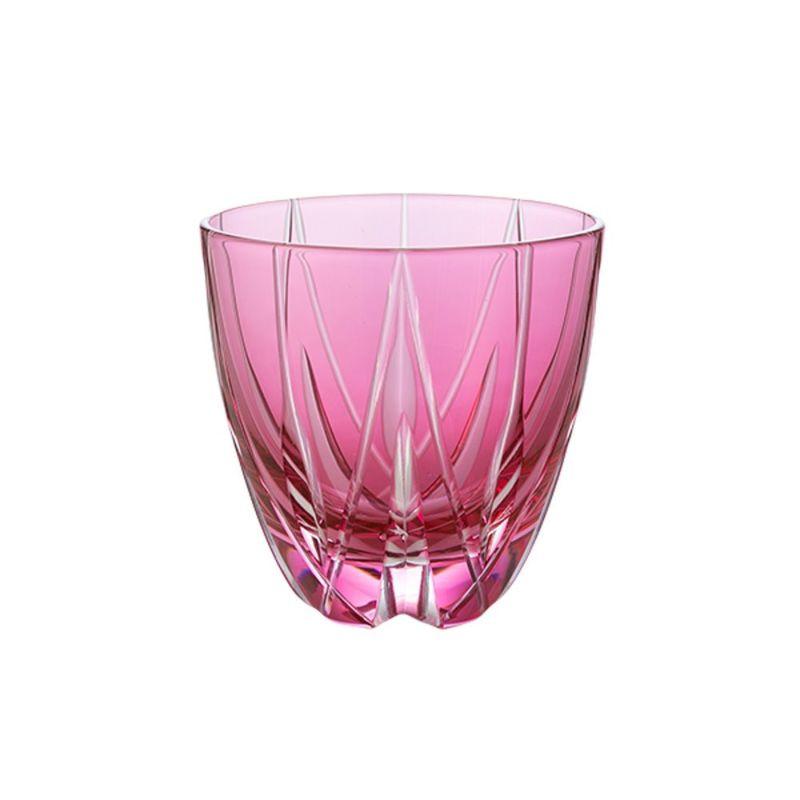 伝統工芸】田島硝子 江戸切子 星華紋 ぐい呑み 金赤 75ml TK21-301-1P