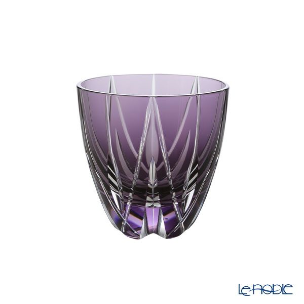【伝統工芸】田島硝子 江戸切子 星華紋 ぐい呑み 紫 75ml TK21-301-1V
