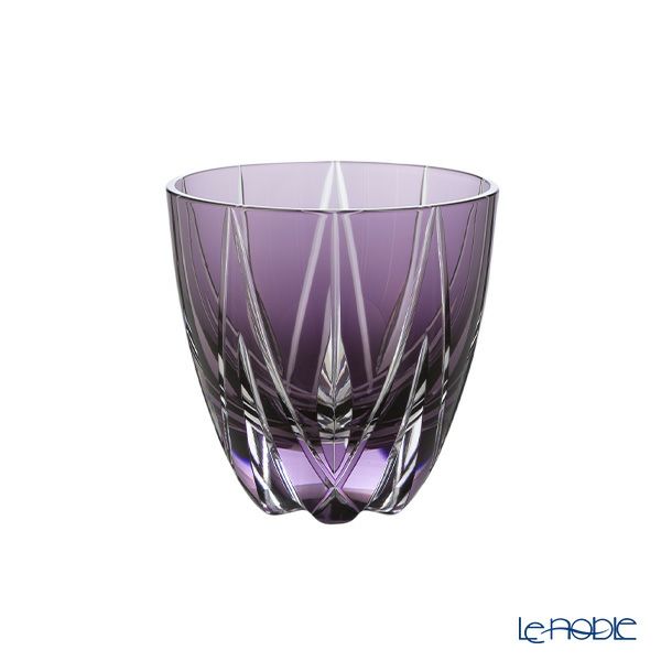 【伝統工芸】田島硝子 江戸切子 星華紋 ぐい呑み 紫 75ml TK21-301-1V