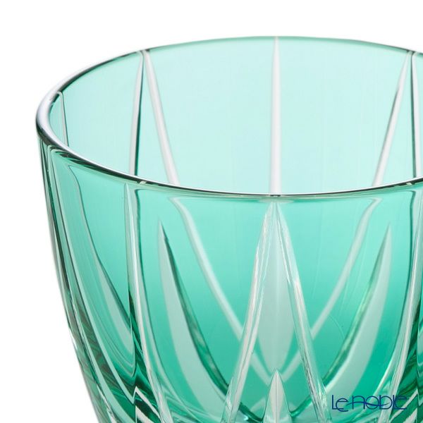 【伝統工芸】田島硝子 江戸切子 星華紋 ぐい呑み 緑 75ml TK21-301-1G