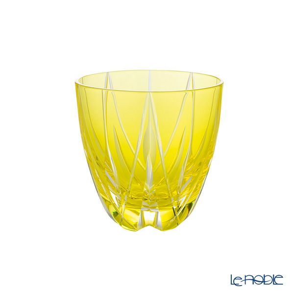 【伝統工芸】田島硝子 江戸切子 星華紋 ぐい呑み 黄 75ml TK21-301-1Y