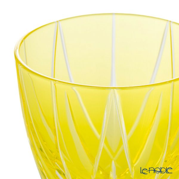 【伝統工芸】田島硝子 江戸切子 星華紋 ぐい呑み 黄 75ml TK21-301-1Y