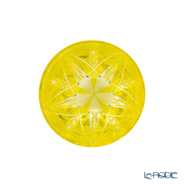 【伝統工芸】田島硝子 江戸切子 星華紋 ぐい呑み 黄 75ml TK21-301-1Y