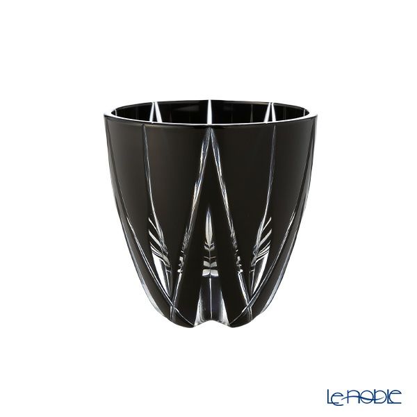 【伝統工芸】田島硝子 江戸切子 黒切子 星華紋 ぐい呑み 黒 75ml TK21-301-1K