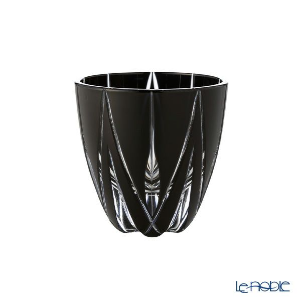 【伝統工芸】田島硝子 江戸切子 黒切子 星華紋 ぐい呑み 黒 75ml TK21-301-1K