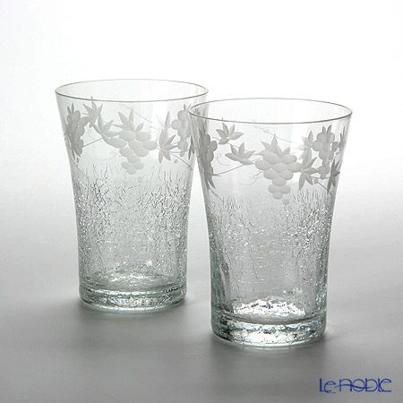 【伝統工芸】田島硝子 はな雪 フリーカップ ペア TG04-005-2