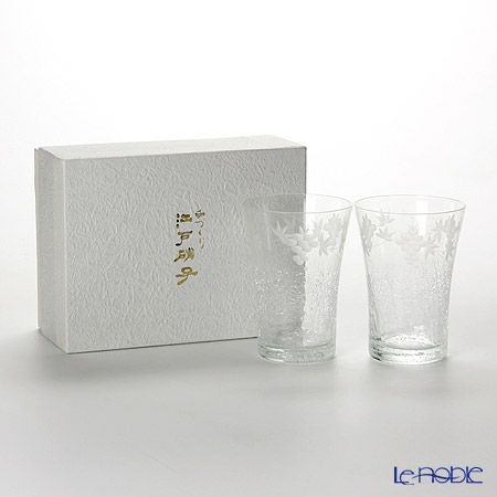 【伝統工芸】田島硝子 はな雪 フリーカップ ペア TG04-005-2