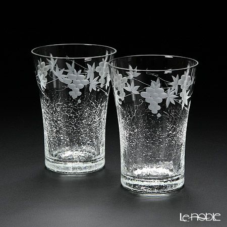 【伝統工芸】田島硝子 はな雪 フリーカップ ペア TG04-005-2