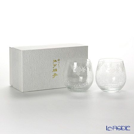 【伝統工芸】田島硝子 はな雪 ワインタンブラー ペア TG05-006-2