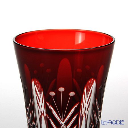 【伝統工芸】田島硝子 江戸切子 映見玉矢来 タンブラー レッド TG05-15-1R