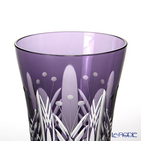 【伝統工芸】田島硝子 江戸切子 映見玉矢来 タンブラー パープル TG05-15-1V
