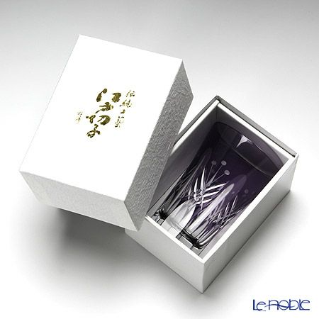 【伝統工芸】田島硝子 江戸切子 映見玉矢来 タンブラー パープル TG05-15-1V