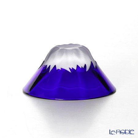 【伝統工芸】田島硝子 富士山祝盃 青富士 TG13-013-1B 木箱入