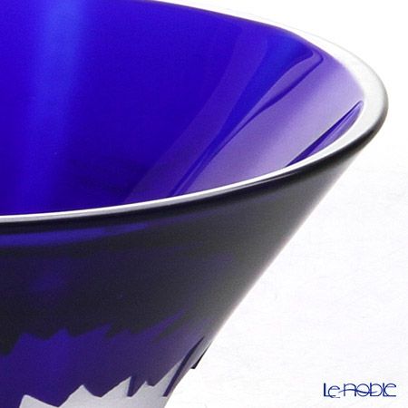 【伝統工芸】田島硝子 富士山祝盃 青富士 TG13-013-1B 木箱入