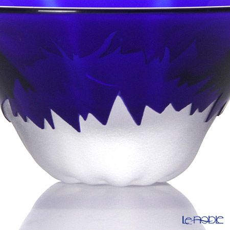 【伝統工芸】田島硝子 富士山祝盃 青富士 TG13-013-1B 木箱入