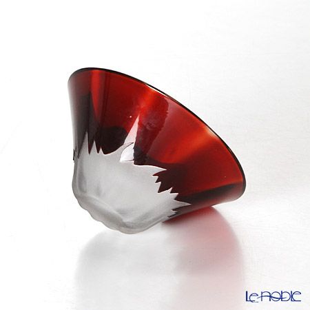 【伝統工芸】田島硝子 富士山祝盃 赤富士 TG13-013-1R 木箱入