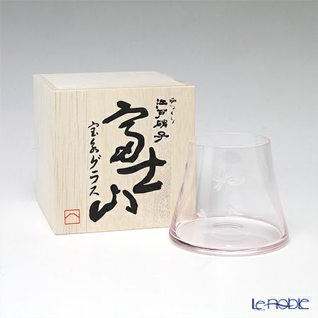 【伝統工芸】田島硝子 富士山宝永グラス サクラ TG13-014-1P 木箱入