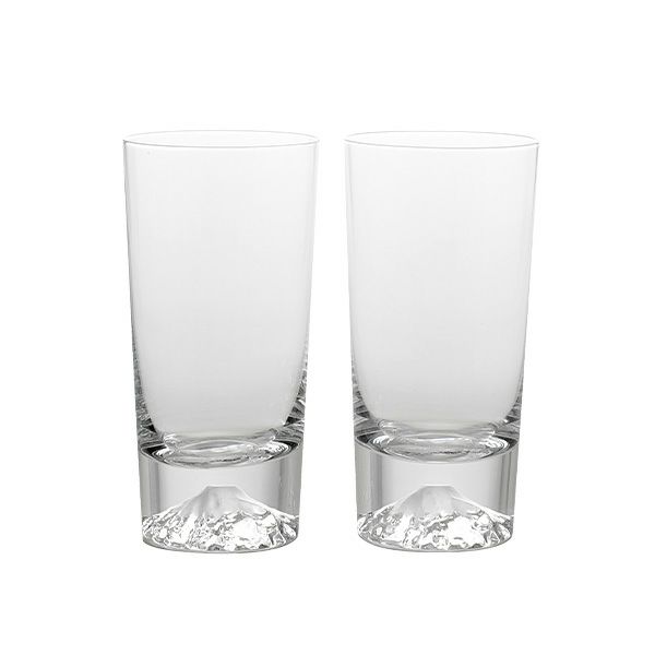 【伝統工芸】田島硝子 富士山グラス タンブラー 400ml TG15-015-2T ペア【木箱入】