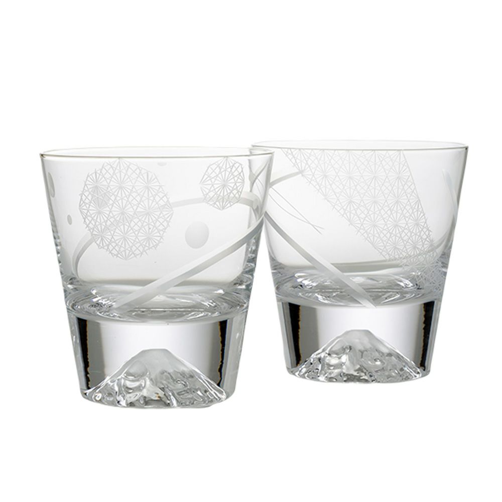 【伝統工芸】田島硝子 富士山プレミアムグラス ロックグラス 270ml 颯 はやて ＆ 灯 あかり ペア TG20-015-RP12