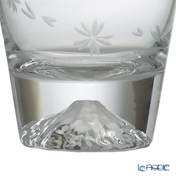 【伝統工芸】田島硝子 富士山グラス ロックグラス 270ml 桜切子 桜風呂敷包み TG16-015-RS