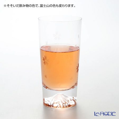 【伝統工芸】田島硝子 富士山グラス タンブラー 400ml 桜切子 TG16-015-TS