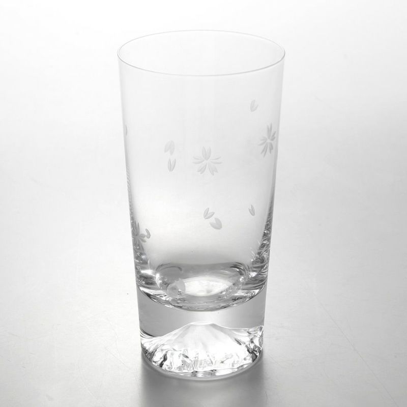 【伝統工芸】田島硝子 富士山グラス タンブラー 400ml 桜切子 TG16-015-TS