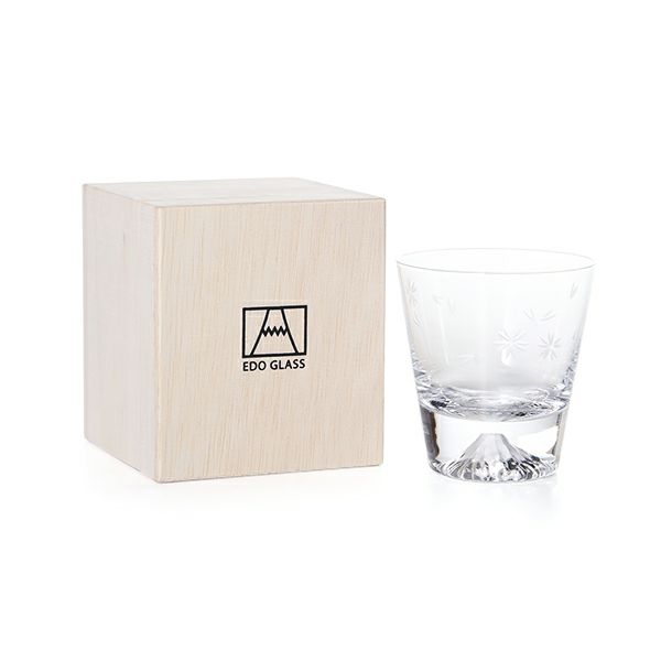 【伝統工芸】田島硝子 富士山グラス ミニロックグラス 桜切子 150ml TG20-015-MRS