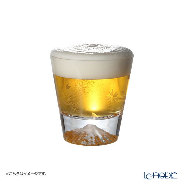 【伝統工芸】田島硝子 富士山グラス 桜切子 ロックグラス 270ml TG16-015-2RS ペア【木箱入】