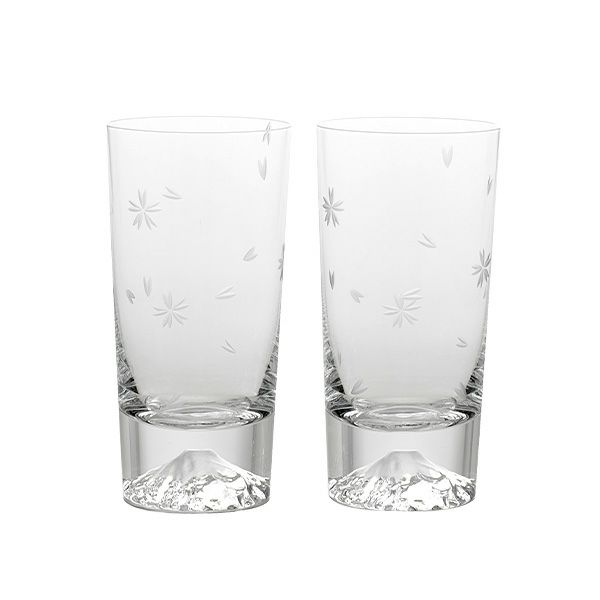 伝統工芸】田島硝子 富士山グラス 桜切子 タンブラー 400ml TG16-015