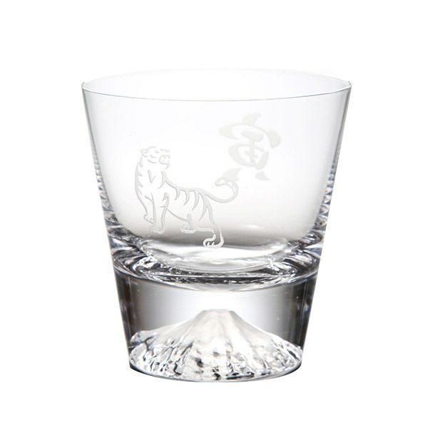 【伝統工芸】田島硝子 富士山グラス ロックグラス 270ml 干支 2022年 寅 風呂敷付