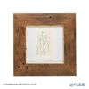 【1点物】高野竹工 金閣寺古材 額縁フレーム／アートフレーム 小-A 十牛図版画付 27×27cm