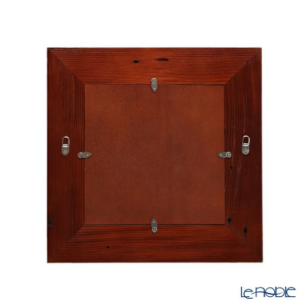 【1点物】高野竹工 金閣寺古材 額縁フレーム／アートフレーム 小-A 十牛図版画付 27×27cm