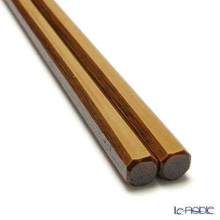 高野竹工 八角箸 白竹 摺り漆 05502S