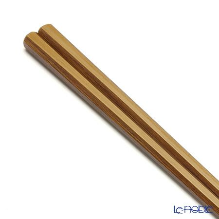 高野竹工 八角箸 白竹 摺り漆 05502S